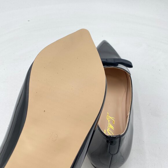 FOWT Black Bow-Knot Ballet Flats for Women Pointed Toe Loafers Slip-On Shoes - Picture 6 of 8